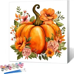 Pumpkin Framed Paint by Numbers Kit - 10x10 inch