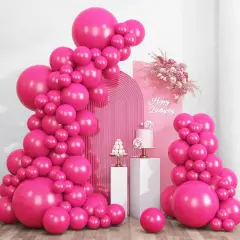 135pcs Hot Pink Balloons (Hot Pink)