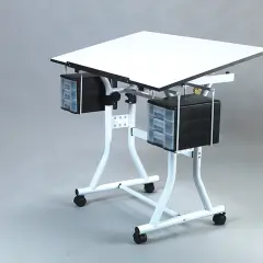 Martin Universal Design&reg; Creation Station Hobby Table, White Melamine Top