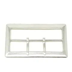Silver Rectangular Belt Buckle 3.5 Inche