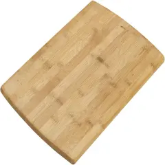10" x 14" Bamboo Cutting Board, Durable Edge-Grain Wood, Moisture-Resistant, Knife-Friendly, Wooden Chopping Board for Kitchen, Low-Maintenance, Natural Bamboo