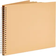 12x12 Scrapbook Album Hardcover (Blank), Kraft Paper Material Spiral Bound Sketchbook for Drawing, Writing, Arts and Crafts Projects, Home, Office, School