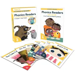 Carson Dellosa Spotlight on Reading Set B Early Readers Phonics Books, 8 Long Vowels & Beginning Blends Learn to Read Books for Kids 5-7 With User Guide, Kindergarten & 1st Grade Level 1 Reading Books
