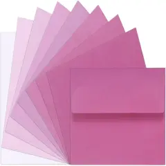 18-Pack Hot Pink 5x7 Envelopes Self Seal A7 Envelopes, Gradient Colored Envelopes, Fade Out Hot Pink Envelopes, 5x7 Mailing Envelopes for Invitations, Letters, Photos, Thank You Cards, Wedding