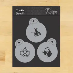 1.5-Inch Small Halloween Candy Stencils: Witch, Jack-o-Lantern, Ghosts | C198 by Designer Stencils |