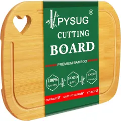 Small Wooden Cutting Board, Mini Light weight Wooden Cutting Board, Meat Cutting Board with Juice Grooves, Thick Chopping Board for Meat, Kitchen Gadgets Gift, Housewarming Gift（13 X 6in）