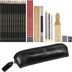 Sketching and Drawing Pencils Set-26pcs,Art Supplies Drawing Kit,Graphite Charcoal Professional Pencils Set, Adults Beginners Artist