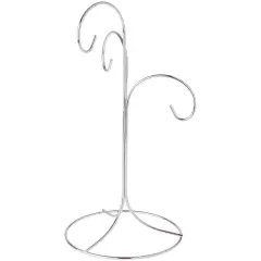 Bard's 3 Tiered Silver Ornament Stand, Tree, 10.75" H x 5.125" W x 5.125" D