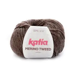 Katia Merino Tweed Superwash Yarn Brown