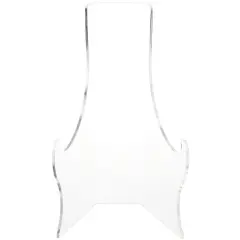 Plymor Clear Acrylic Elevated Flat Back Easel with Deep Support Ledges, 8.375" H x 5.125" W x 5" D