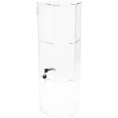 Plymor Clear Acrylic Hexagonal Locking Display Case, 2 Shelves