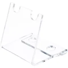 Plymor Clear Acrylic 2 Closed Pen or Pencil Display Holder, 2.5" H x 3" W x 2.5" D