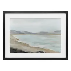 Stupell Industries Dreamy Coastline Abstraction Framed Print Under Glass, design by Hannah Dawson