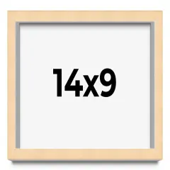 Photo Size Classic Modern Yellow Frame - UV Acrylic, Foam Board Backing, Hanging Hardware