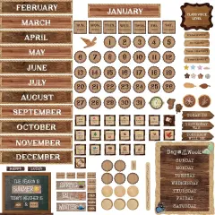 126PCS Calendar Bulletin Board Cutouts for School Classroom Teachers Students