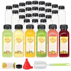 30pcs 10oz Empty Plastic Juice Bottles with Caps