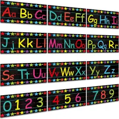 Alphabet Bulletin Board Set Alphabet Poster Chart Number Line for Classroom Wall Decorations