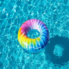 Swimline Inflatable Spiral Tie Dye Swimming Pool Ring - 36.5" Multi