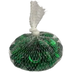 Green Glass Nuggets - 12oz Bag - Flat Glass Gems/Beads - Decorative Glass Stones - Great for Mosaics and Other Glass Projects