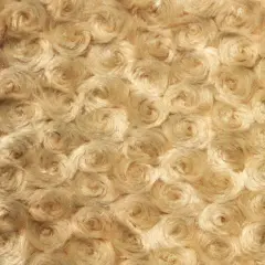 1 Yard Camel Rosebud Minky Swirl Fabric 58/60" Width Embossed