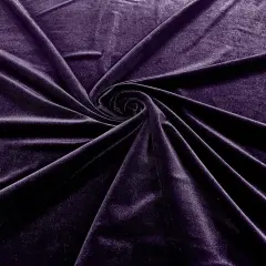 1 Yard Luxurious Stretch Velvet Fabric Polyester Lycra Spandex 58/60" Wide Amethyst