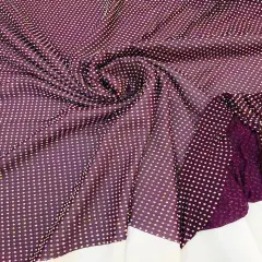 1 Yard Iridescent Rhinestone Stretch Mesh Fabric AB Crystal Power Net For Costumes & Fashion 54&rdquo; Wide Eggplant