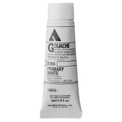 Holbein Acrylic Gouache &ndash; Primary White, 40 ml tube
