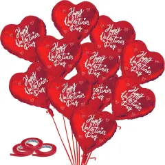 4E's Novelty 30 Pcs Heart Shaped Balloons 18"" for Valentine's Day Decor