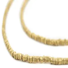 The Bead Chest Faceted Brass Triangle Heishi Beads (2.5mm)