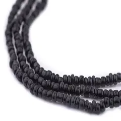 The Bead Chest Black Java Glass Seed Beads (2.5mm, 48" Strand)