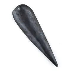 The Bead Chest Dark Brown Batik Bone Feather Pendant Kenya African Large Hole Handmade