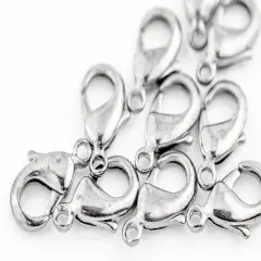 The Bead Chest Silver Lobster Clasps (12mm, Set of 10)