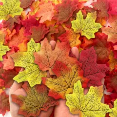 Fall Artificial Maple Leaves for Thanksgiving Decorations