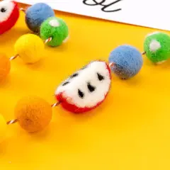 Back to School Apple Felt Ball Garland