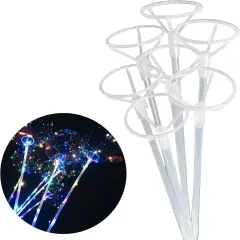30 Set 27inch Big Clear Balloons Holder Sticks With Cups, Long Reusable Bobo Balloon Holder Sticks For 10in To 30in Various Balloons Birthday Festivals Wedding Party