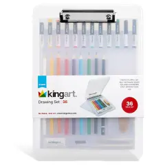 KINGART&reg; Drawing Set with Drawing Board Case, 36 pc