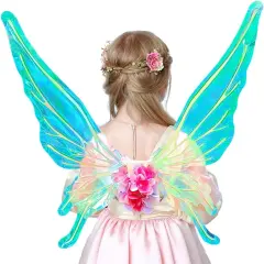 Fairy Wings for Girls,Sparkling Glowing Wings with LED Lights,Electric Butterfly-Wings for Women,Perfect Fairy Costume and Party