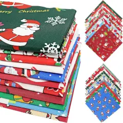 20 Pcs Christmas Quilting Fabric Bundles - 9.8 x 9.8 Inch