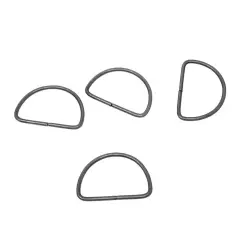 Metal D Ring 2" Antique Nickel Plated Loop Ring