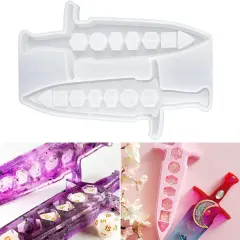 LET'S RESIN Resin Dice Box Mold for Mini Size DND Dices, Silicone Box Molds for Polyhedral Dices Set, Resin Casting Molds for Dice Case Making, DIY Gift for Dice Lovers