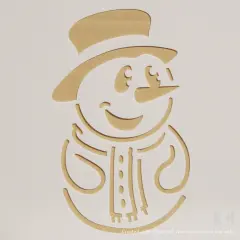 Designer Christmas Snowman Stencil