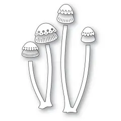 Poppystamps Dies-Nordic Long Stem Mushrooms