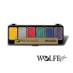 Wolfe FX 6 Color Palette / Face Paint Kit (Metallix)