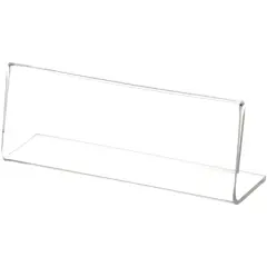 Plymor Clear Acrylic Sign Display / Literature Holder (Angled), 4" W x 1.5" H