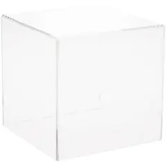 Plymor Clear Acrylic Display Case, 5" x 5" x 5" No Base