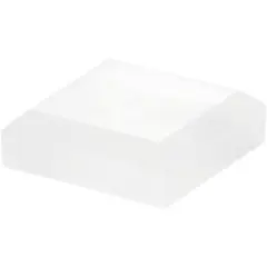 Plymor Frosted Acrylic Square Beveled Display Base, 1.5" W x 1.5" D x 0.5" H