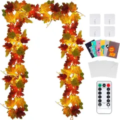 2 Pack Christmas Leaves Garland