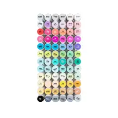 Ohuhu Honolulu B 72 Colors Alcohol-Based Markers - Dual Tip Brush & Fine