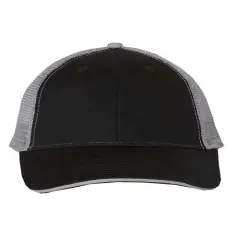 Valucap&reg; Sandwich Trucker Cap Black/ Grey