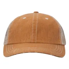 Valucap&reg; Contrast Stitch Cap Stylish Breathable Fit Golden Brown/ Khaki